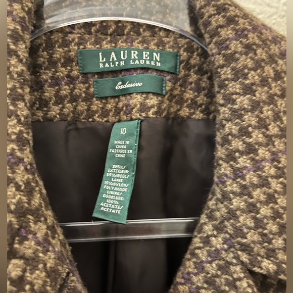 Ralph Lauren Brown Houndstooth Blazer - Picture 2 of 10